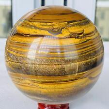 Natural Tiger Eye stone ball quartz crystal ball Reiki healing 1500G picture