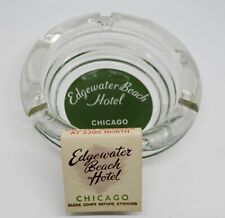 Edgewater Beach Hotel Ashtray CHICAGO Illinois & 1 FULL Unstruck Matchbook picture