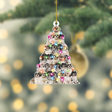 Shih Tzu Dog Christmas Tree Ornament, Shih Tzu Dog Merry Christmas Ornament picture