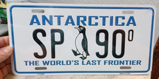 Antarctica 12x6 Metal License Plate - The worlds last frontier SP 90, USA made picture