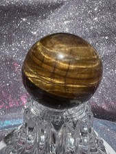 Tiger’s Eye Assymetrical Sphere 1.9 inch 49 mm 6.1 oz Crystal US Seller 142 picture