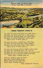 Hortonia Echo Bebee Lakes Green Mountains Vermont VT Poem Forest WOB Postcard picture