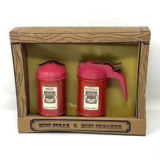 GEMCO Pantry Pops Granny’s Turned-On Glassware Red Sugar and Creamer Unused picture