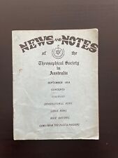 News and Notes of the Theosophical Soriety in Australia September 1934 picture