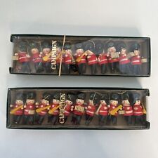 Vintage Campain Boxed Drummer Boys/ Band Members Wooden Ornaments picture