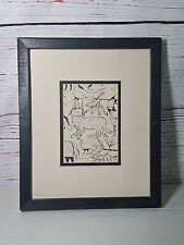 African Art From The Ivory Coast Frame Etchings Vintage Rare Estate Find picture