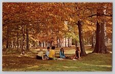 The Andrews School Chrome Postcard Willoughby Ohio Fall Colors 1960s picture