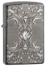 Zippo Crystal Lattice Black Ice Armor 28956 picture