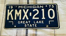 1973 United States Michigan Great Lakes Passenger License Plate KMX-210 picture