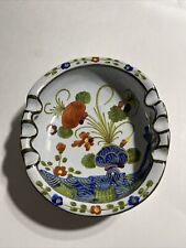 majolica Deruta italian pottery handmade And Painted Floral Ashtray Vintage picture