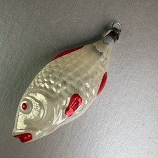 Vintage Glass Fish Christmas Ornament 3.5” Bumpy Carp ? Koi ? picture