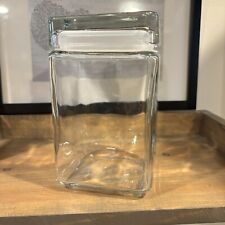 Anchor Hocking Glass Square Apothecary Jar w/sealed lid picture