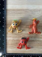 VINTAGE SET OF 3 MUNCH BUNCH FRUIT VEGETABLE PENCIL TOPPERS CIRCA 1970s picture