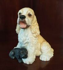 ENESCO CERAMIC PUREBRED PETS COCKER SPANIEL & PUPPY FIGURINES BY KATHY WISE picture