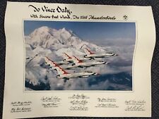 Vintage 1986 USAF Thunderbirds Original Print Poster To Vince Daly Air Force USA picture