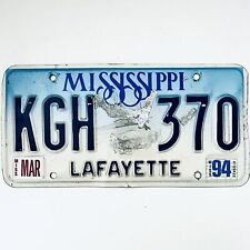1994 United States Mississippi Lafayette County Passenger License Plate KGH 370 picture