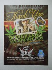 2010 THE ATTITUDE SEED BANK Magazine Ad - Your Best Smoking Photos picture