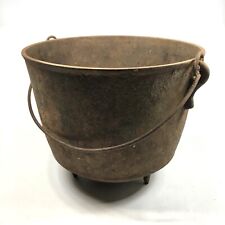 Cast Iron 3 Leg Bean Pot 8x9 Inch Marked ‘4’ Antique Beautiful Patina picture