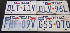YOUR CHOICE FROM  2 TEXAS  LICENSE PLATES  ISSUED  1990 - 1991  BARN FINDS picture