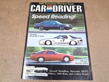 Vintage Car And Driver Magazine - "Speed Reading" - December 1986 picture