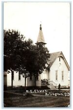 1913 Methodist Episcopal Church Arlington South Dakota SD RPPC Photo Postcard picture
