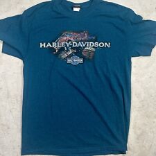 Vtg Y2K Harley Davidson T-Shirt Barbs Philadelphia Size Large Color Blue NWOT picture