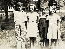 IF Photograph Group Photo Kids Boys Girls Friends 1940's  picture