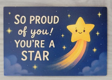 Pocket Hug Card ~ Star ~ Anxiety & Emotional Support ~ Combine with a charm picture