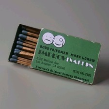 Vintage Improvisation Matchbook Budd Friedman Mark Lonow Improv comedy club RARE picture