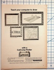 Vintage CalComp Plotter Ad Computer Graphics Ephemera Anaheim CA picture