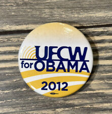 Vintage UFCW For Obama 2012 2.25” Pin picture
