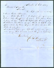 Chas L Hayward letter W T Davis stock sale Boston 1849 picture