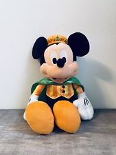 Hallmark Halloween Pumpkin Prince Mickey Mouse Plush Disney Green Cape Orange picture