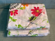 Pequot No Iron Twin Flat Sheet Lot of 2 Field Flowers Lux Muslin New in Package picture