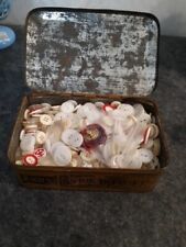 Vtg. Advertising Tin Filled with Buttons. Rich's Crystalized Canton Ginger NY  picture
