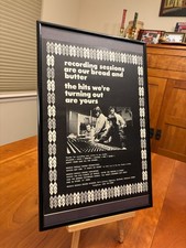 BIG 11x17 FRAMED "MUSCLE SHOALS RECORDING STUDIOS - ALABAMA" 1970 PROMOTIONAL AD picture