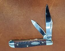 CASE XX KNIFE 6220 VINTAGE PEANUT 2 BLADE JIGGED DELRIN PREOWNED YR - 1979 picture