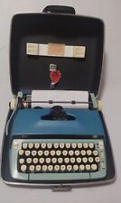 Vintage Smith Corona Sterling Blue Typewriter with Hard Case picture