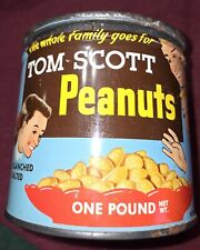 Extremely Rare Vintage Fisher Nuts Tom Scott Peanuts Can picture