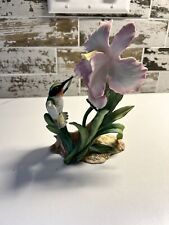Masterpiece Porcelain By Homco Glory of Nature Hummingbird And Flowers picture