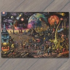 POSTCARD Alien God Civilization Religious Deity Ceremony Sacred Ritual Spaceship picture