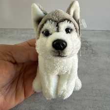 Vivantti Finland Siberian Husky Plush Keychain Grey White Dog Mini 4.5 Inch NWT picture