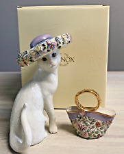 Lenox Parvaneh Sunday Best Cat With Bejeweled Hat And Purse 24k Detail NIB picture
