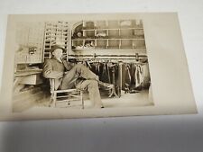Antique Postcard Man In Chair Post Office? picture