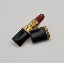 Vintage Lancôme Lipstick Pin - VTG Enamel Pin - Red Lipstick picture