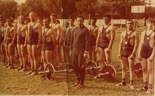 Shirtless Handsome young men athletes bulge beach gay vintage photo picture