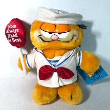 Garfield Sailor Vtg 1978 MOM ALWAYS LIKED ME BEST Vintage Plush with Tags Dakin picture