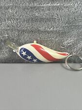 Vintage Keychain Fish Fishing Lure American Flag Red white and Blue Patriotic picture