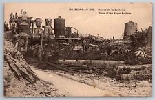 Berry Au Bac C1918 Ruins Of The Sugar Factory France WWI Postcard L24 picture