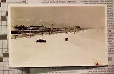 Ocean Front Park and Beach Daytona Beach Florida RPPC Postcard 1939 picture